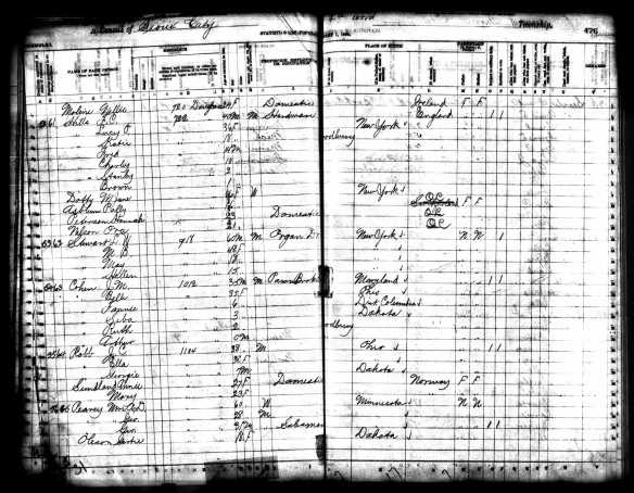 JM Cohen and family 1885 Iowa census